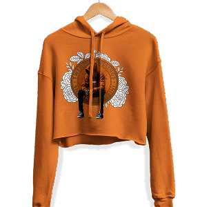 Crop Hoodie - Orange