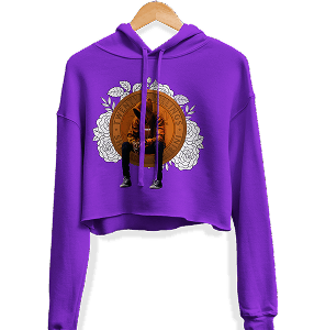 Crop Hoodie -  Purple