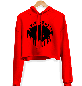 Crop Hoodie -  Red