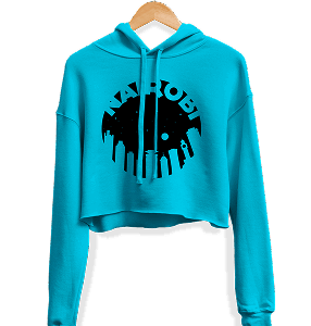 Crop Hoodie - Blue